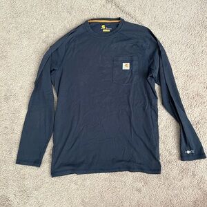 Carhartt Men's Dark Blue Long Sleeve Tee